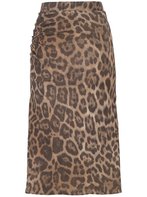 Brown leopard print skirt STELLA MC CARTNEY | 6J03583SPZ642203